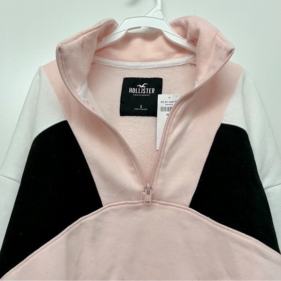 Cropped Oversized Colorblock Sweater - Picture 4 of 8